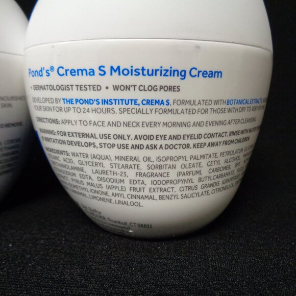 TWO  big 14.1 oz jars of Pond's Crema S 24 hour moisturizer for dry to very dry - Picture 3 of 4